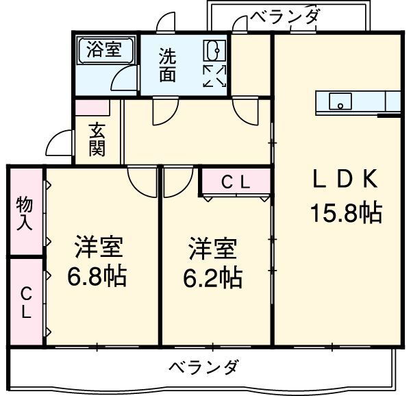 愛知県豊橋市牟呂大西町 豊橋駅 2LDK マンション 賃貸物件詳細