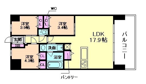 大阪府大阪市北区大淀中５ 福島駅 3LDK マンション 賃貸物件詳細