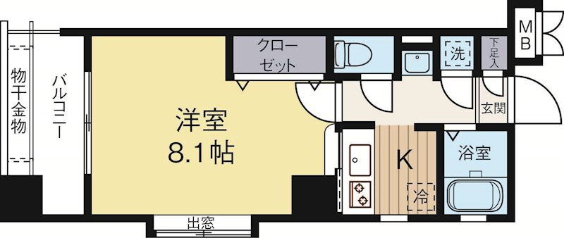 福岡県福岡市博多区大博町 呉服町駅 1K マンション 賃貸物件詳細