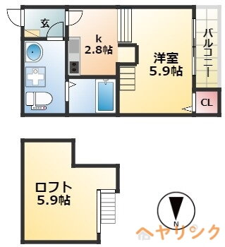 愛知県名古屋市北区東水切町１ 志賀本通駅 1K アパート 賃貸物件詳細