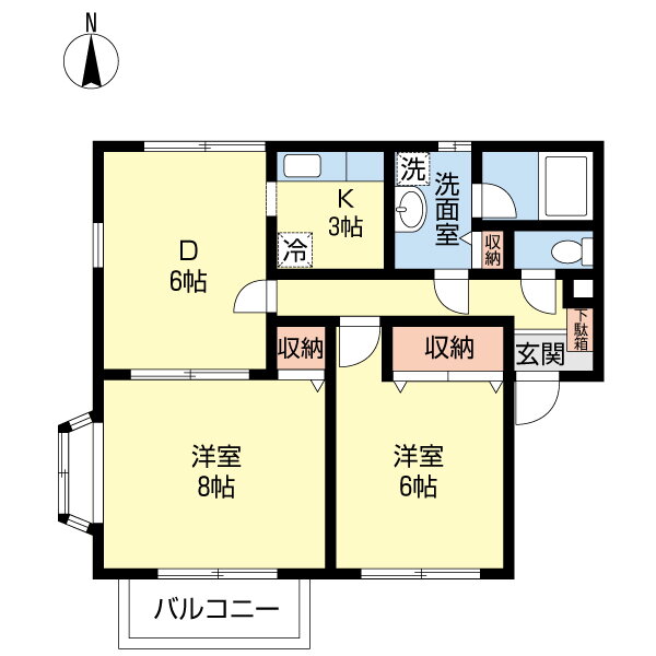 千葉県成田市西三里塚 京成成田駅 2DK アパート 賃貸物件詳細