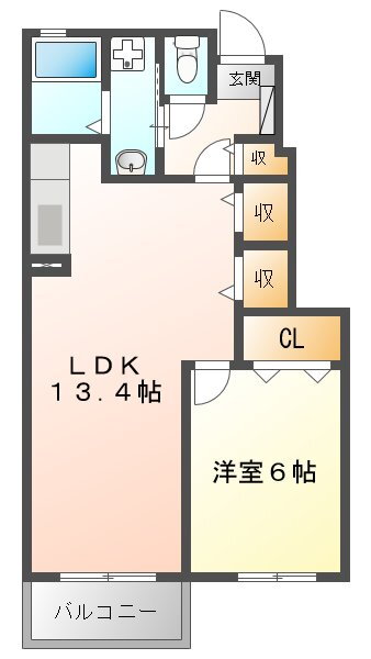 ウェルズ　ライフ　Ｂ 1階 1LDK 賃貸物件詳細