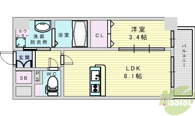 プレサンス新大阪ジェイズ 7階 1LDK 賃貸物件詳細