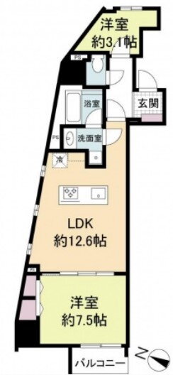 広島県広島市東区上大須賀町 家庭裁判所前駅 2LDK マンション 賃貸物件詳細