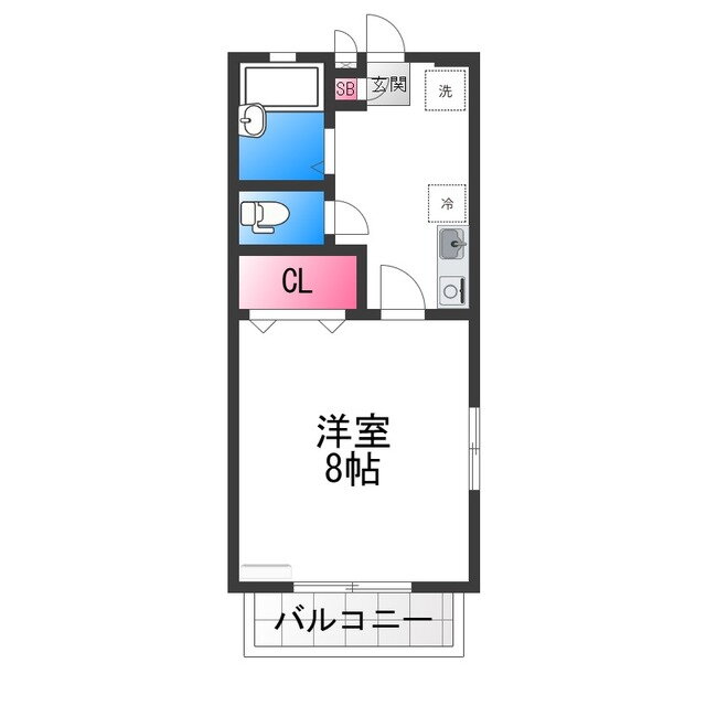 フレンテ鳳 2階 1K 賃貸物件詳細
