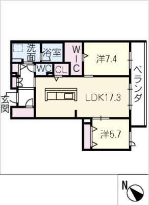 仮）一宮新生シャーメゾン 3階 2LDK 賃貸物件詳細