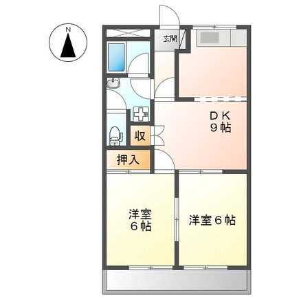 愛知県常滑市新田町２ 蒲池駅 2DK アパート 賃貸物件詳細