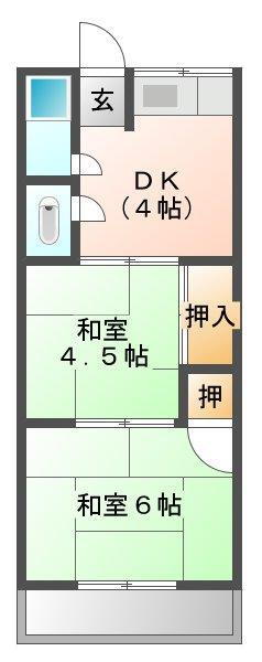 兵庫県加古川市別府町新野辺北町１ 別府駅 2DK アパート 賃貸物件詳細