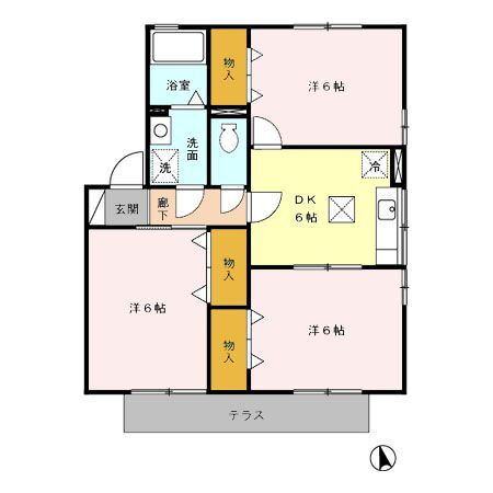 熊本県八代市横手新町 新八代駅 3DK アパート 賃貸物件詳細