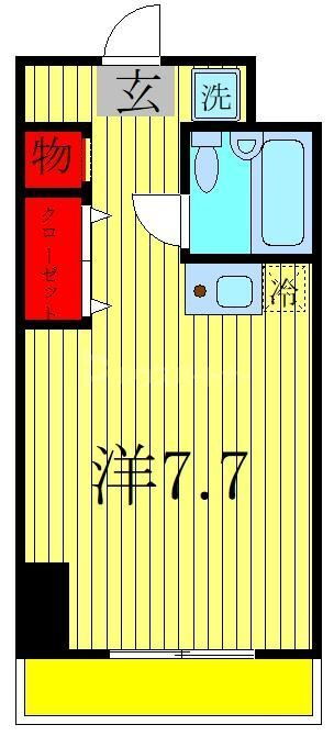 ドミール柏 4階 ワンルーム 賃貸物件詳細