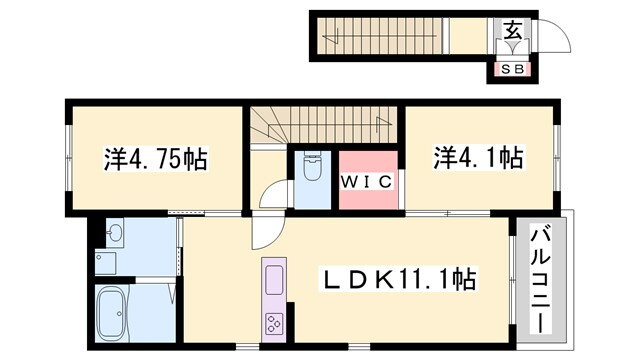 兵庫県姫路市網干区高田 網干駅 1LDK アパート 賃貸物件詳細