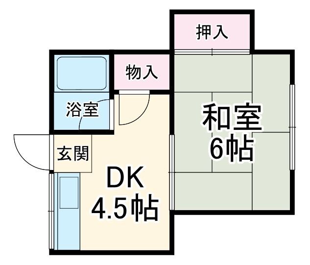 瓦井マンション 2階 1DK 賃貸物件詳細