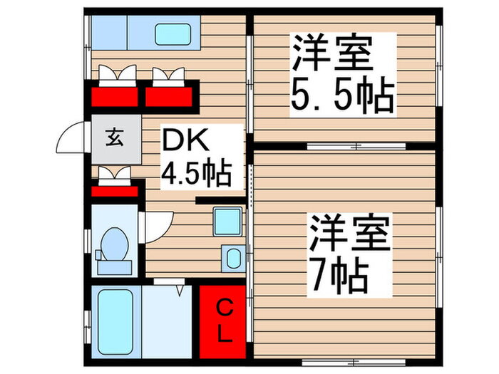 千葉県松戸市常盤平２ 常盤平駅 2DK アパート 賃貸物件詳細