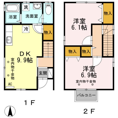 秋田県秋田市川尻総社町 秋田駅 2DK 一戸建て 賃貸物件詳細