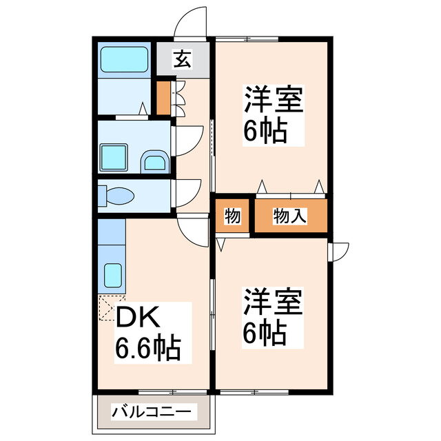 熊本県宇土市古保里町 2DK アパート 賃貸物件詳細