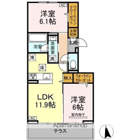 ルボワ　エスト 1階 2LDK 賃貸物件詳細