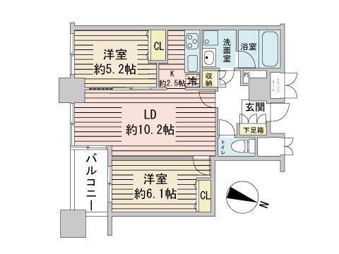 ラフィネタワー札幌南３条 23階 2LDK 賃貸物件詳細