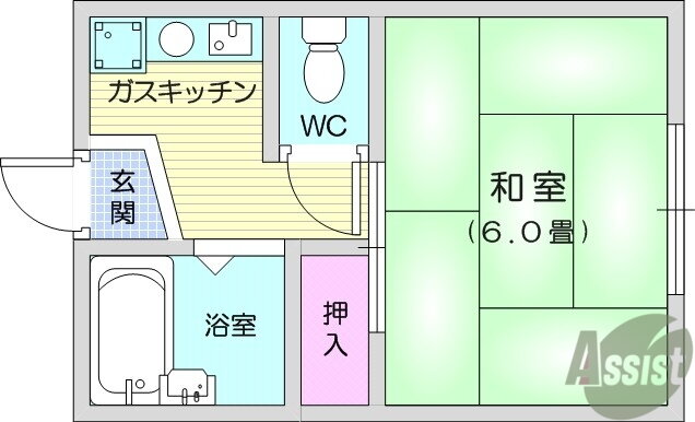 宮城県仙台市太白区桜木町 八木山動物公園駅 1K アパート 賃貸物件詳細