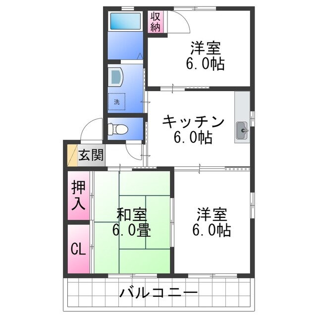 和歌山県和歌山市吉礼 吉礼駅 3K アパート 賃貸物件詳細