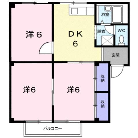 広島県福山市手城町４ 東福山駅 3DK アパート 賃貸物件詳細