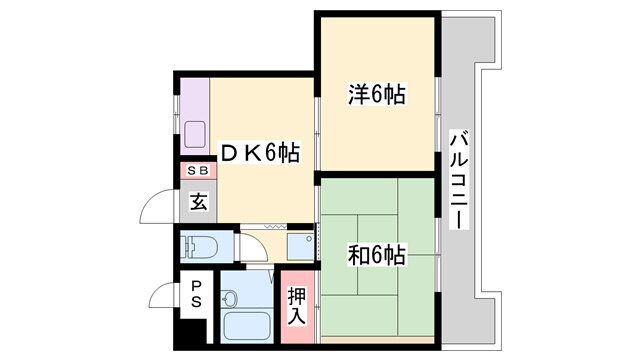 兵庫県明石市樽屋町 明石駅 2DK マンション 賃貸物件詳細