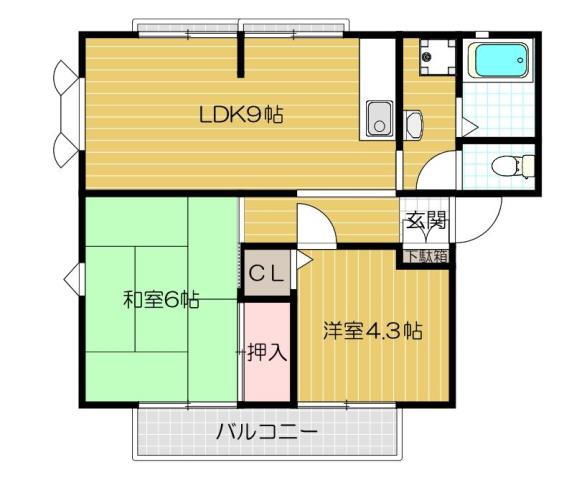 大阪府寝屋川市太間町 香里園駅 2LDK アパート 賃貸物件詳細