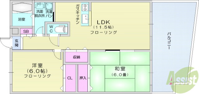 宮城県仙台市宮城野区福室３ 陸前高砂駅 2LDK マンション 賃貸物件詳細