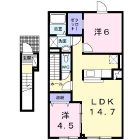 北海道登別市美園町５ 鷲別駅 2LDK アパート 賃貸物件詳細