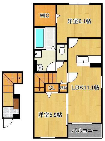 福岡県直方市大字感田 新入駅 2LDK アパート 賃貸物件詳細
