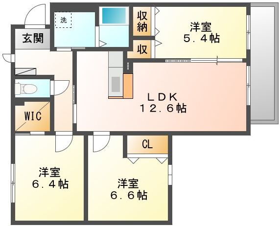 岡山県岡山市北区高柳西町 備前三門駅 3LDK アパート 賃貸物件詳細