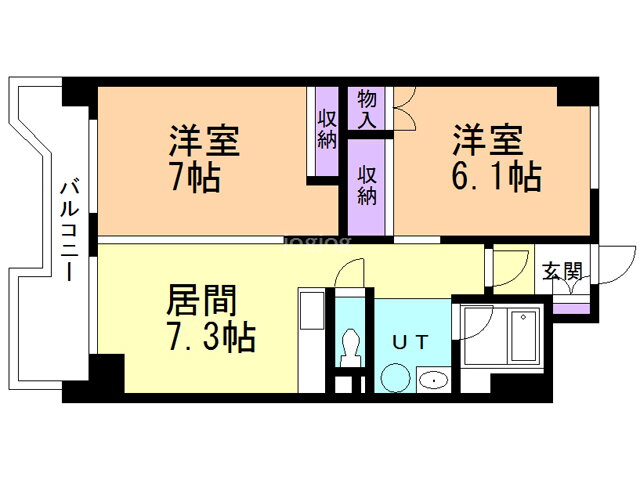 北海道北見市常盤町５ 2DK マンション 賃貸物件詳細