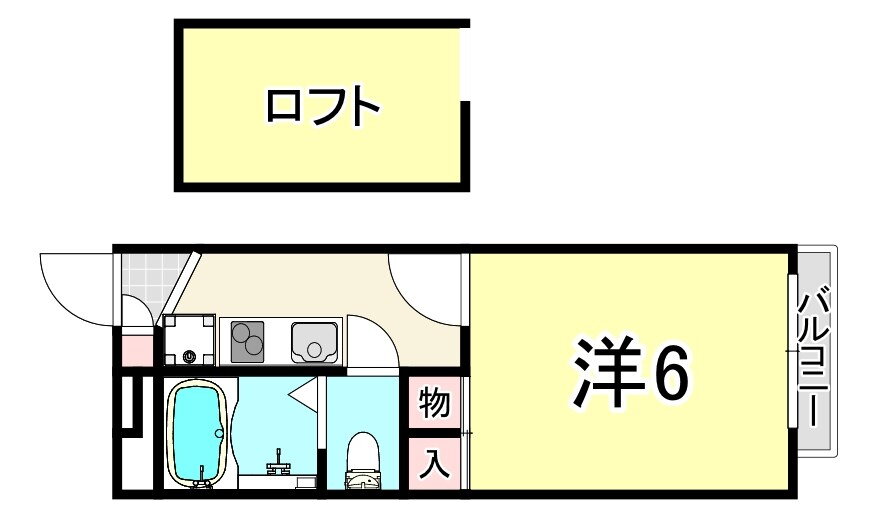 兵庫県尼崎市塚口本町１ 塚口駅 1K アパート 賃貸物件詳細