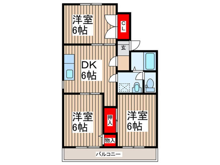 ＴＳＴハイツ 1階 3DK 賃貸物件詳細