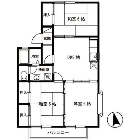 宮城県仙台市宮城野区福室６ 陸前高砂駅 3DK アパート 賃貸物件詳細