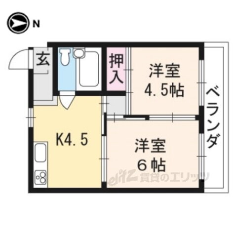 京都府京都市南区唐橋芦辺町 西大路駅 2K マンション 賃貸物件詳細