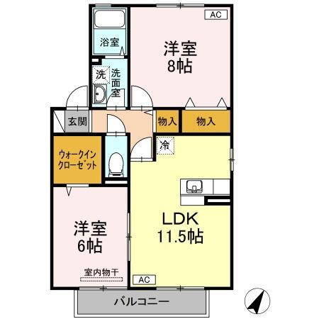 岡山県倉敷市福田町古新田 弥生駅 2LDK アパート 賃貸物件詳細