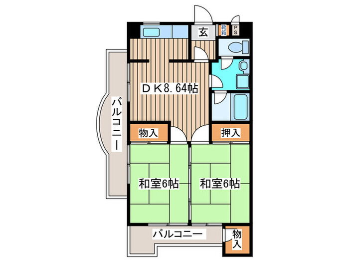 宮城県仙台市若林区六丁の目南町 六丁の目駅 2DK マンション 賃貸物件詳細