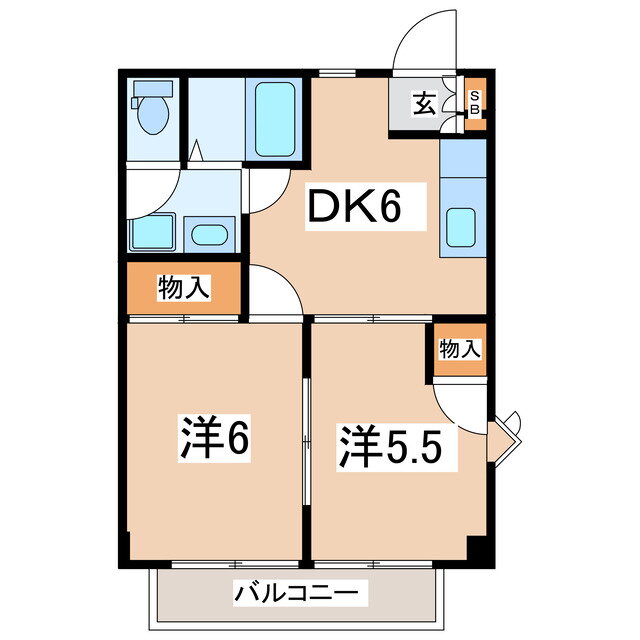 福島県郡山市水門町 郡山駅 2DK アパート 賃貸物件詳細