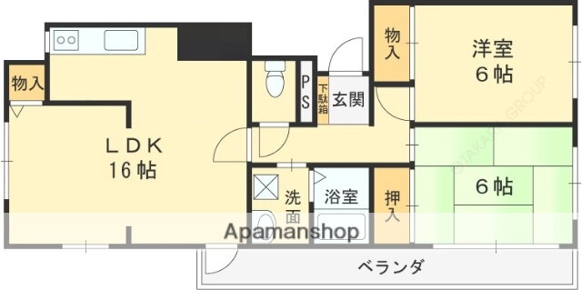 大阪府東大阪市日下町１ 石切駅 2LDK マンション 賃貸物件詳細