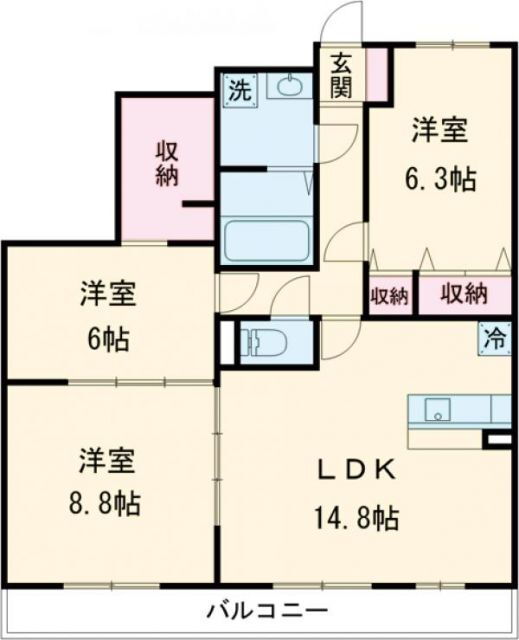 栃木県宇都宮市東宿郷６ 宇都宮駅 3LDK マンション 賃貸物件詳細
