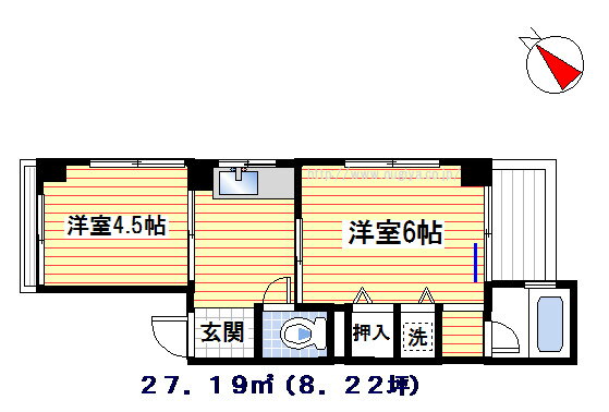 幸鈴第二マンション 2階 2K 賃貸物件詳細