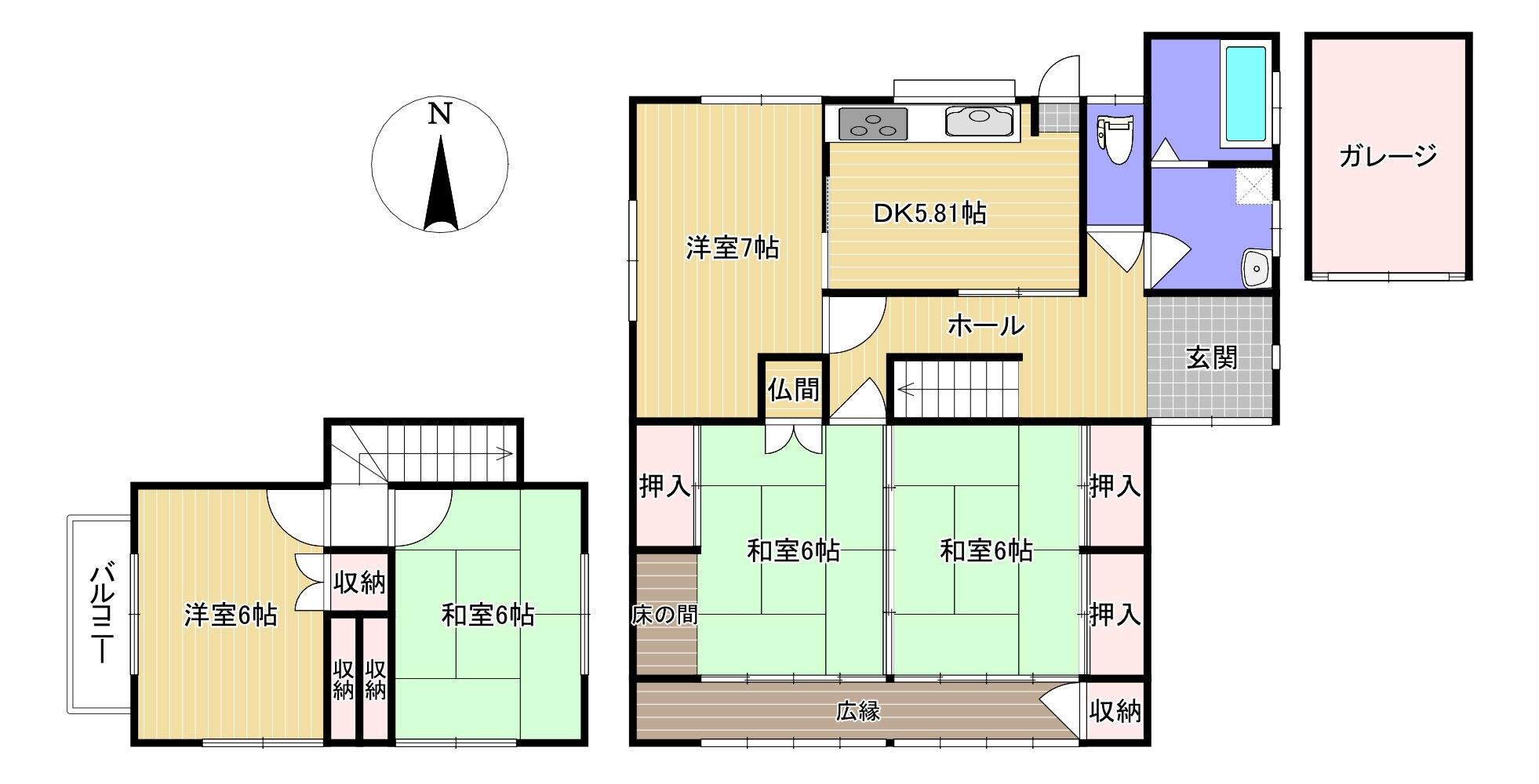 熊本県八代市古閑中町 新八代駅 5DK 一戸建て 賃貸物件詳細