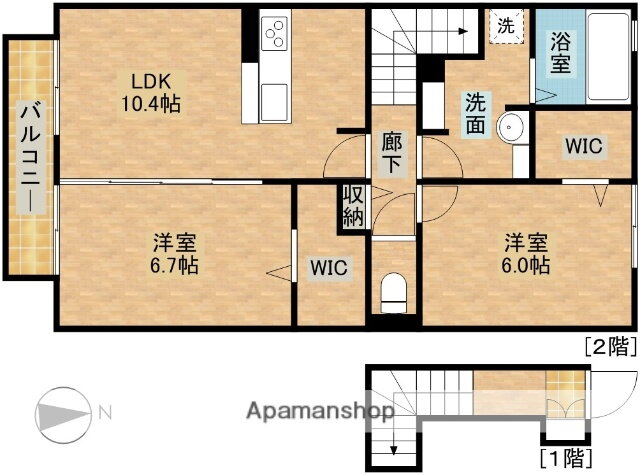 静岡県浜松市浜名区根堅 西鹿島駅 2LDK アパート 賃貸物件詳細