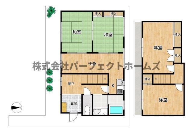 大阪府枚方市印田町 村野駅 4LDK 一戸建て 賃貸物件詳細