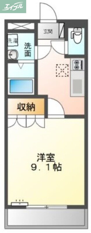 岡山県岡山市南区千鳥町 清輝橋駅 1K アパート 賃貸物件詳細