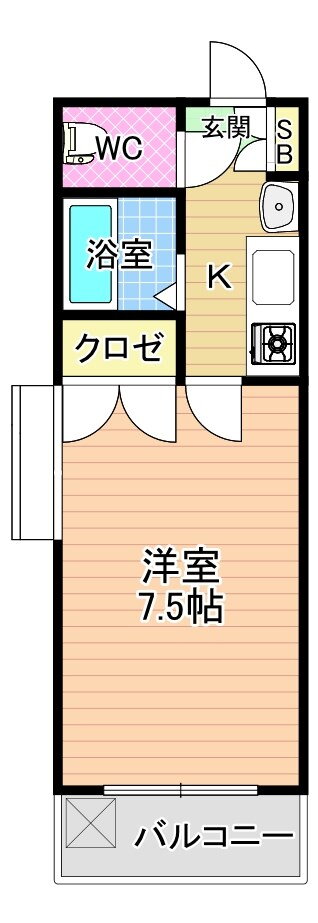 福岡県北九州市小倉北区木町３ 南小倉駅 1K マンション 賃貸物件詳細