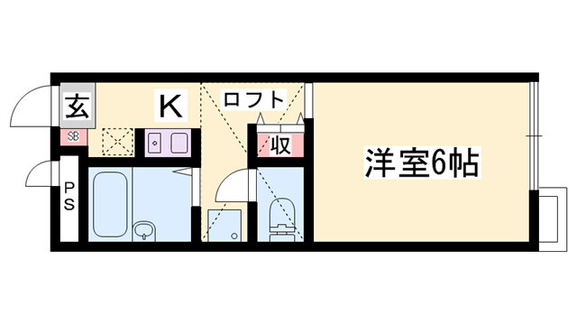 兵庫県姫路市三左衛門堀西の町 手柄駅 1K アパート 賃貸物件詳細