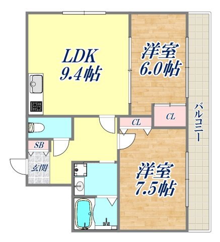 兵庫県芦屋市竹園町 芦屋駅 2LDK マンション 賃貸物件詳細