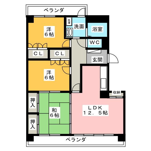 ピースフルライフ　Ｍ 3階 3LDK 賃貸物件詳細