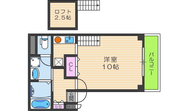 大阪府大阪市福島区福島２ 新福島駅 1K マンション 賃貸物件詳細